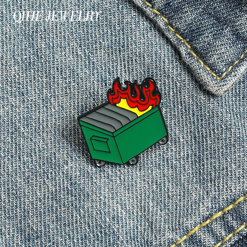 Qihe šperky skládky Fire Fire Enamel Pins Bad Hair Day Brošny Odznaky módne PIN Darčeky pre priateľov Veľkoobchod