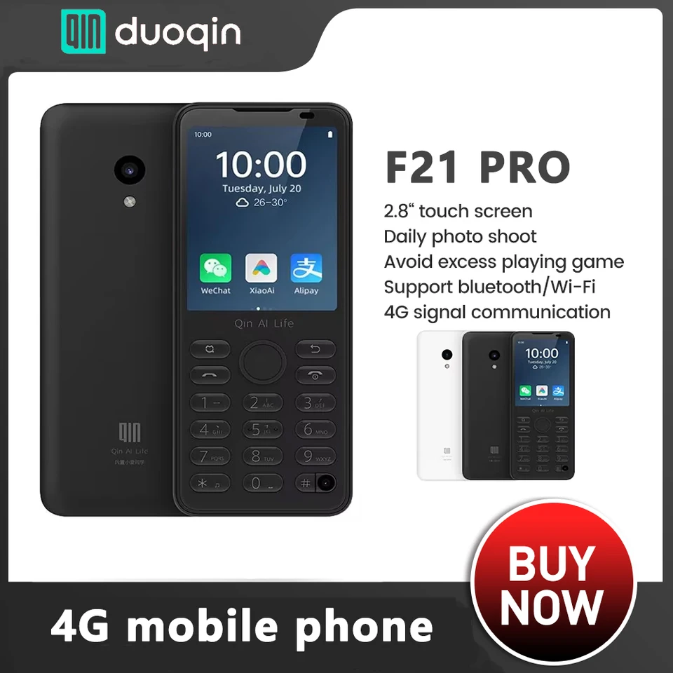 Qin F21 Pro Smart Touch Screen Phone 2,8 palca Mini smartfón Android 11 3GB+32 GB 2120 mAh 5MP lacné smartfóny s klávesnicou