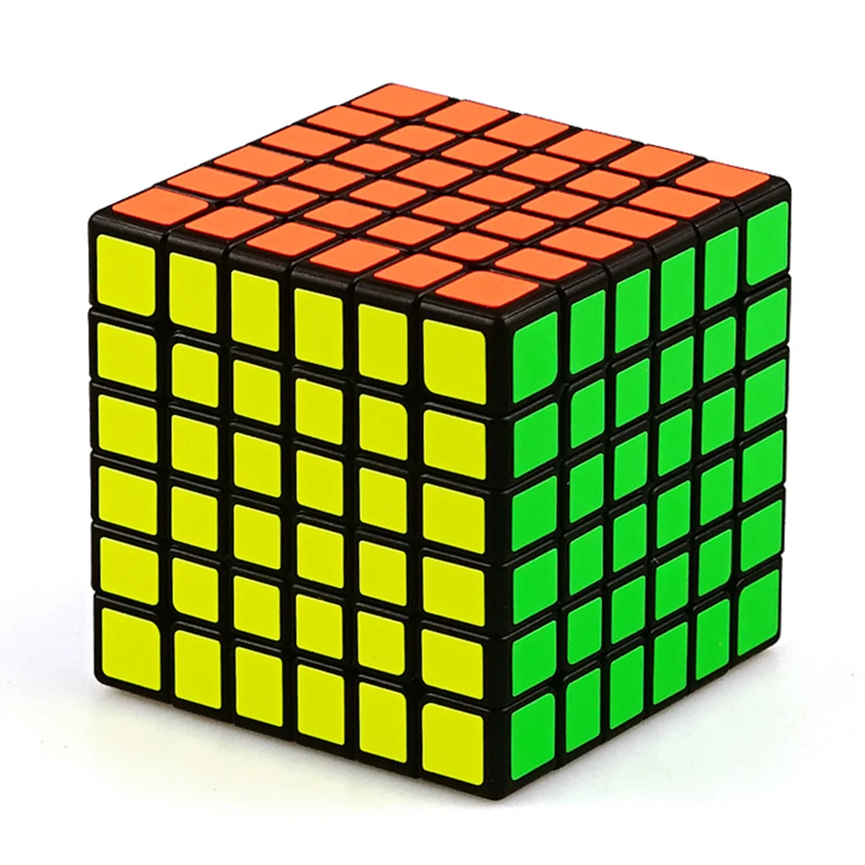 Qiyi Magic Speedcube Black Sticker 6x6x6 7x7x7 Cube Magic 4x4 5x5 6x6 7x7 Speed ​​Puzzle Vzdelávacie hračky deti Verzia 2