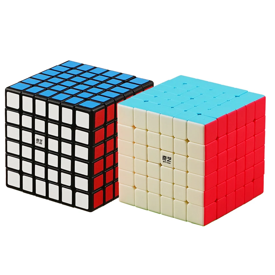 Qiyi Professional Speedcube Black and Stickerle 7x7x7 6x6x6 Magic Cube Mofangjiaoshi 4x4 5x5 Speed ​​Puzzle Toy