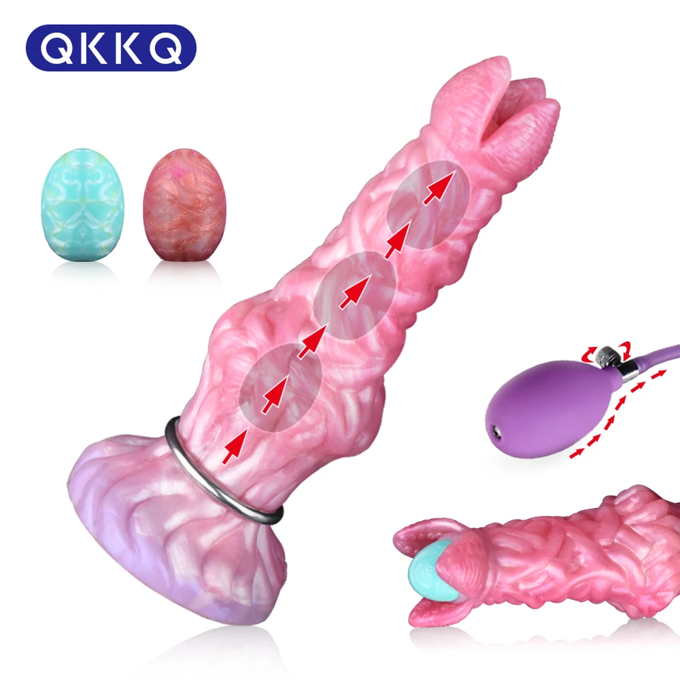 QKKQ Silikón Anal Ovipositors Toy Air Flow Push Man and Butt Vagina stimulujú homosexuálové masáže dospelých pre dospelých 18+
