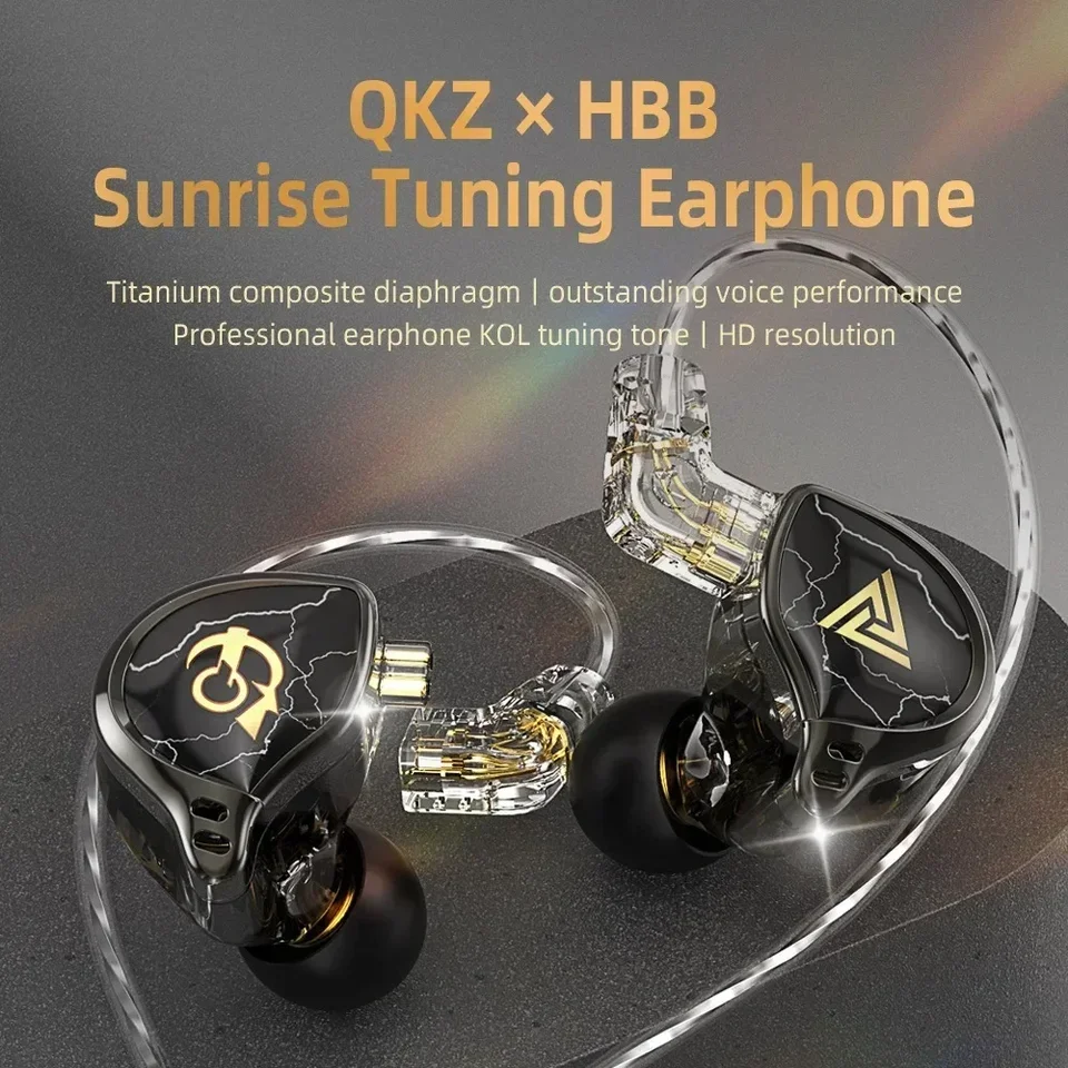 QKZ x HBB slúchadlá 1 Dynamické basové uší basy hifi v slúchadlách monitor