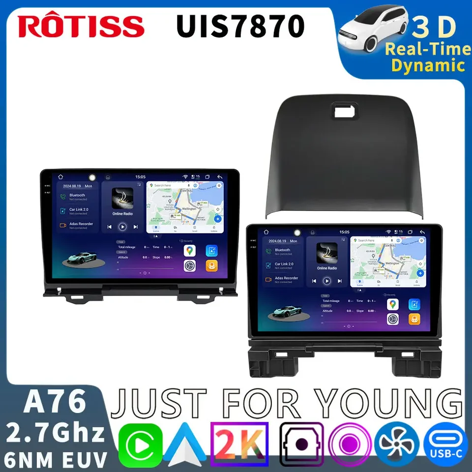 QLED 2K SCRON UIS7870 12G+256G Android 13 Multimediálne GPS Radio pre Honda HR-V HRV Vezel RV 2021-2025 Automato Bluetooth CarPlay
