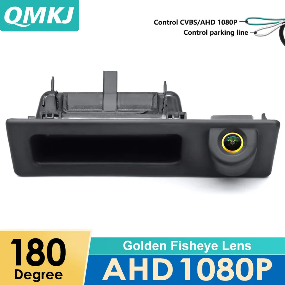QMKJ AHD 1080P Zlatý šošovkový automobil CAMERA ZOBRAZENIA KOTOMATION pre BMW F30 F10 F11 x3 F25 F31 F46 X1 F48 F22 3 Series 5 Series 5 Vozidlo HD CAM