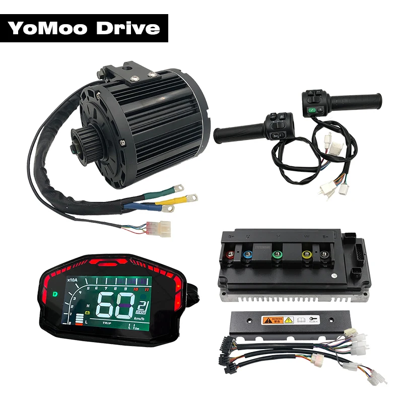 QS 138 3KW PMSM Mid Hriw Motor Sady s displejom DKD LCD EM150 Sinine Wave DKD DKD a T08 škrtiaca klapka pre e-motorcycle