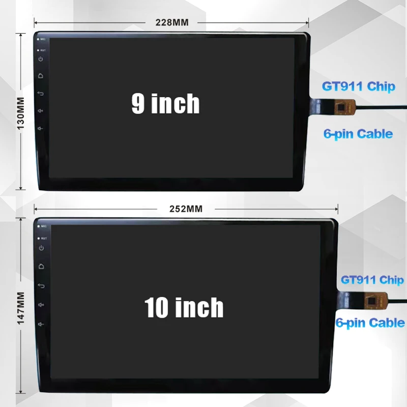 QSZN Car Tempered Glass Ochranný film pre 9 palcov 10 palcov Car Multimedia Video Player GPS navigácia Android 11