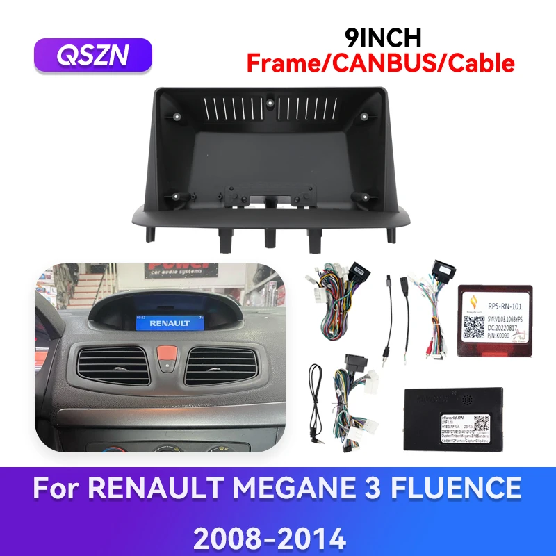 QSZN káblový zväzok 2008-2014 pre Renault Megane 3/Fluence Car Radio Android Canbus Adapter Player Player Play Panel Panel