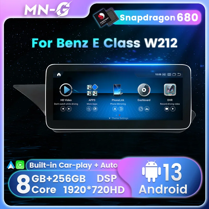 Qualcomm 680 Intelligentný systém automobilov pre E Class W211 W212 E180 E180 E200 NTG4.0 NTG4.5 NTG5.0 Android Auto Carplay Player Player