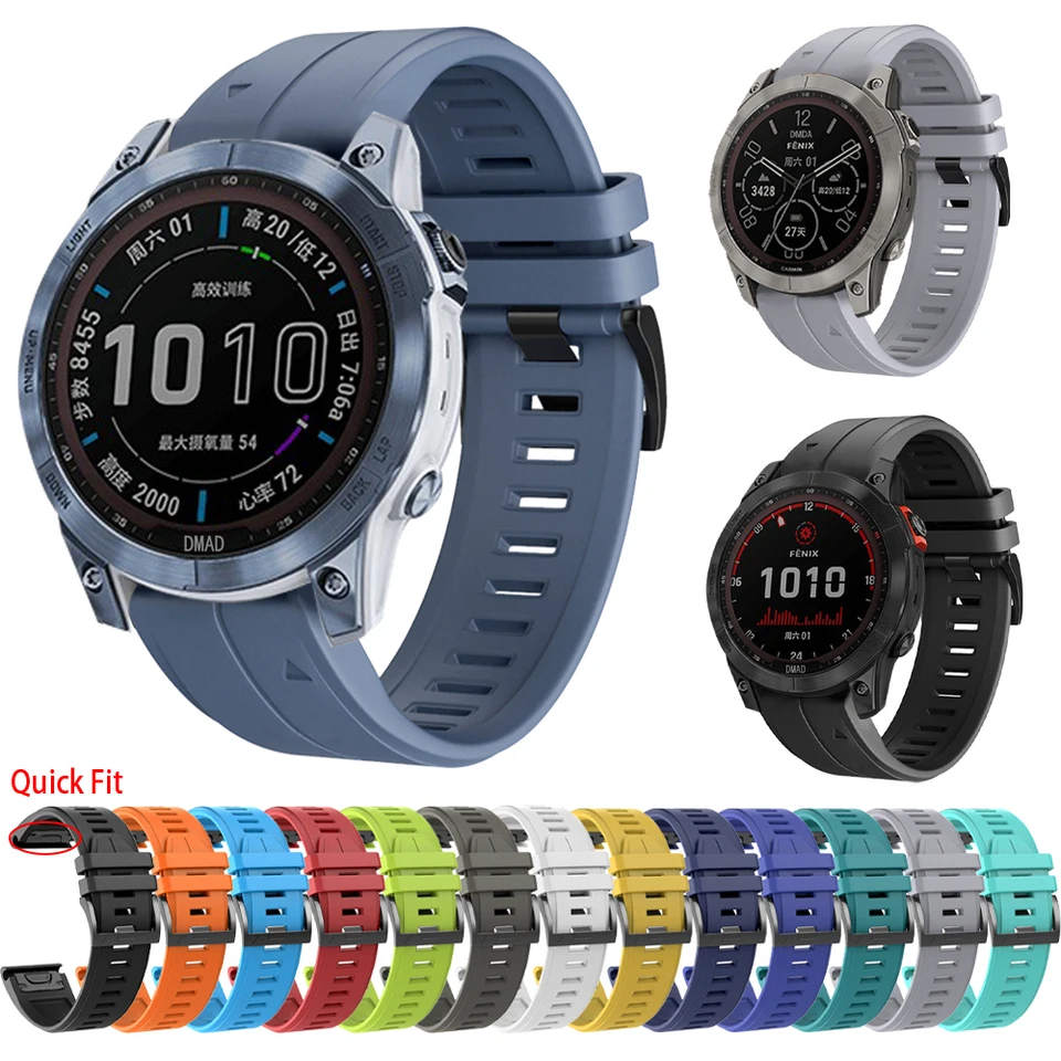 Quick Fit 22 mm 26mm Smart Watch Band pre Garmin Fenix ​​7x 7 6 6x Pro 5 5x Plus 3 3 hodinový remienok Vydanie náramkov WatchBands Accessorie
