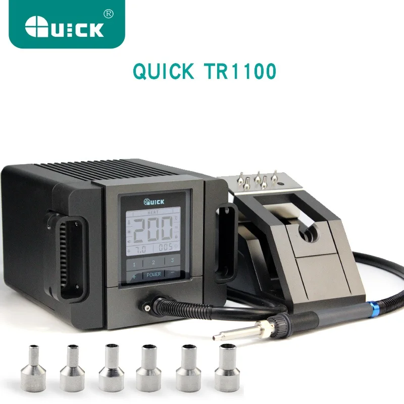 Quick TR1100 Touch Dormancy 200 W horúca vzduchová spájkovacia stanica pre stanicu SMD Prepracová