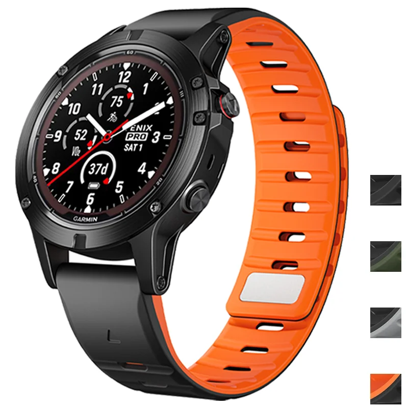 QuickFit 26 mm 22 mm magnetický silikónový popruh pre garmin fenix 8 E 7 7x 6 6x 5x plus/epix pro gen 2 47 mm 51 mm/enduro 3 WatchBand