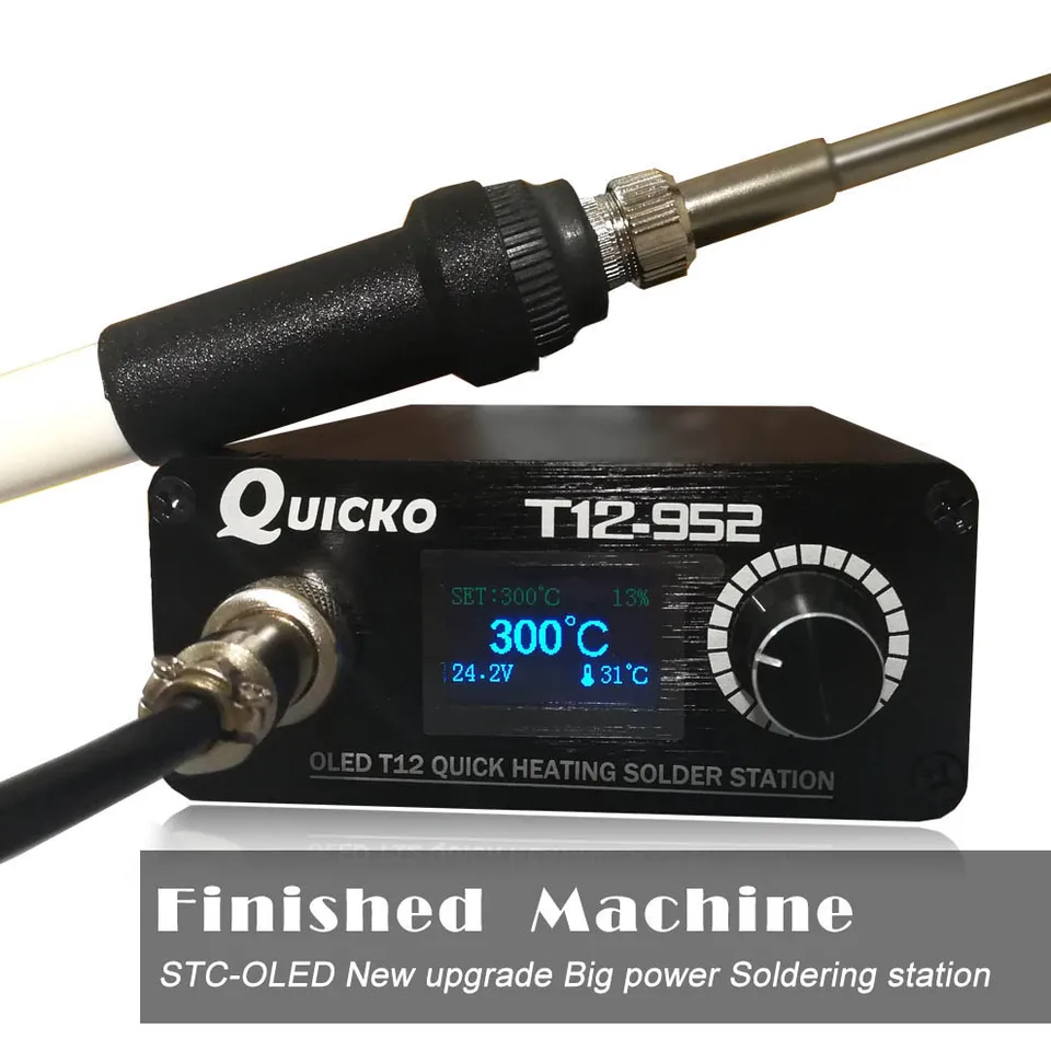 Quicko T12 STC OLED SONDERSKÁ STAINGERSKÁ STATION ELEKTRONIKA Zváranie železa 2020 Nová verzia Digitálna spájka Iron T12-952 s rukoväťou T12