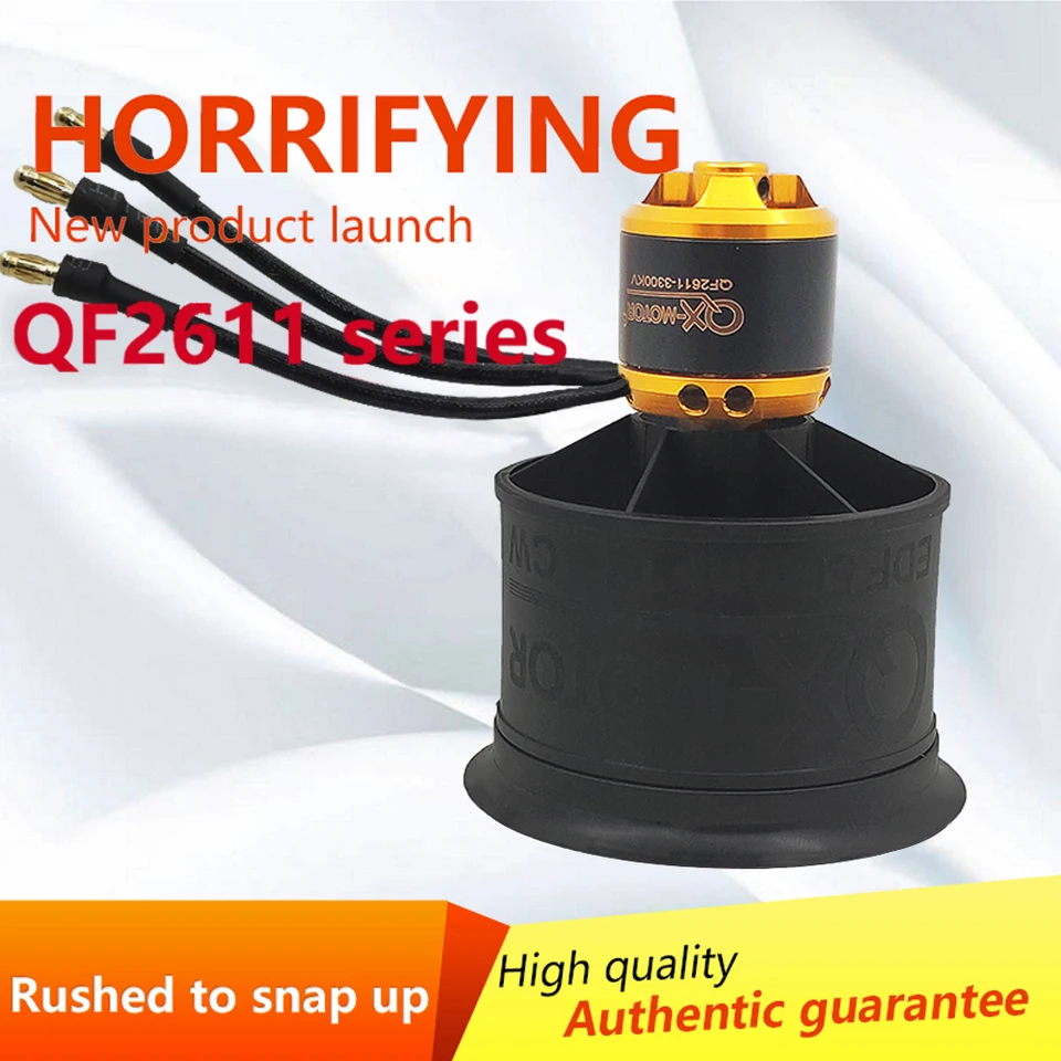 QX-Motor 50 mm EDF QF2611 3S 4S Brushless Motor 12 Blades Duct Fan CCW s RC lietadlom
