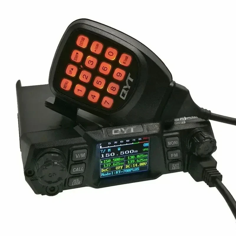 Qyt KT-780 plus vysoký výkon 100W VHF 136-174MHz alebo 75W UHF 400-480MHz Auto-rádio/mobilný KT780 Vysielač s dlhým dosahom
