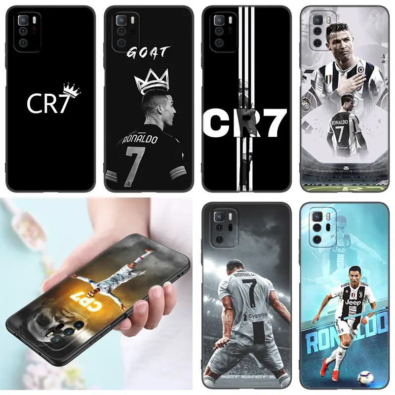 R-Ronaldo Cool Cr7 čierny silikónový puzdro pre Xiaomi Redmi Note 10 11 11S 12 13 Pro 4g Plus 11T 5G 10S 12s