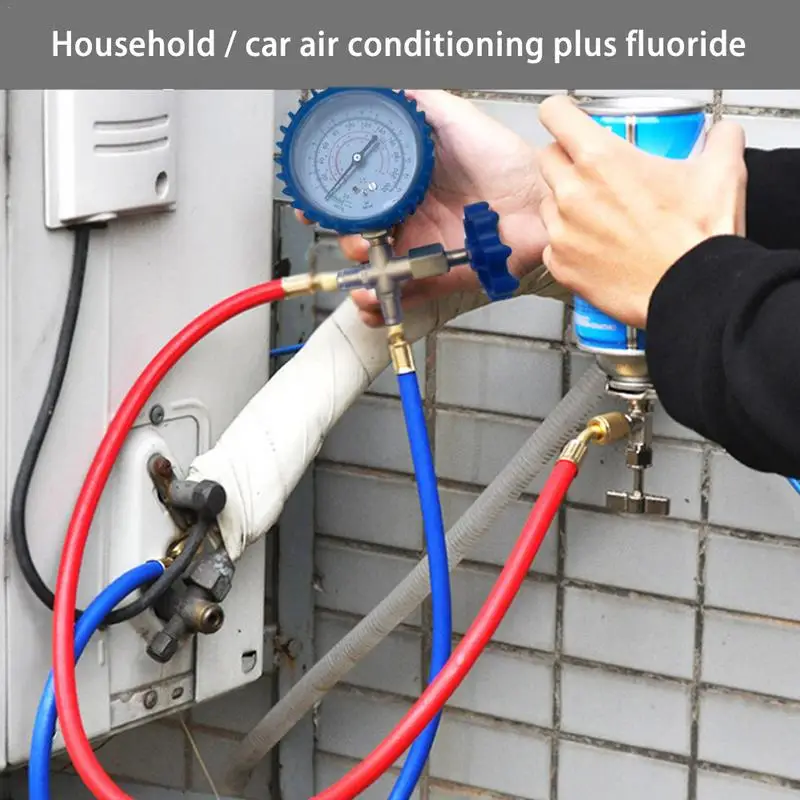 R22 R134A R410 R600 Chladenie automobilu Miera pre klimatizáciu automobilu Fluorid Fluorid pridávania súpravy nástrojov Freon Cool Plyn.