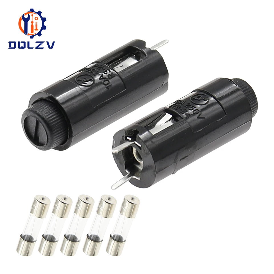 R3-24 Držiak poistky podvozku poistky R3-24 pre sklenené poistky 5x20 mm 10a 250V 5*20 odolný voči vysokej teplote