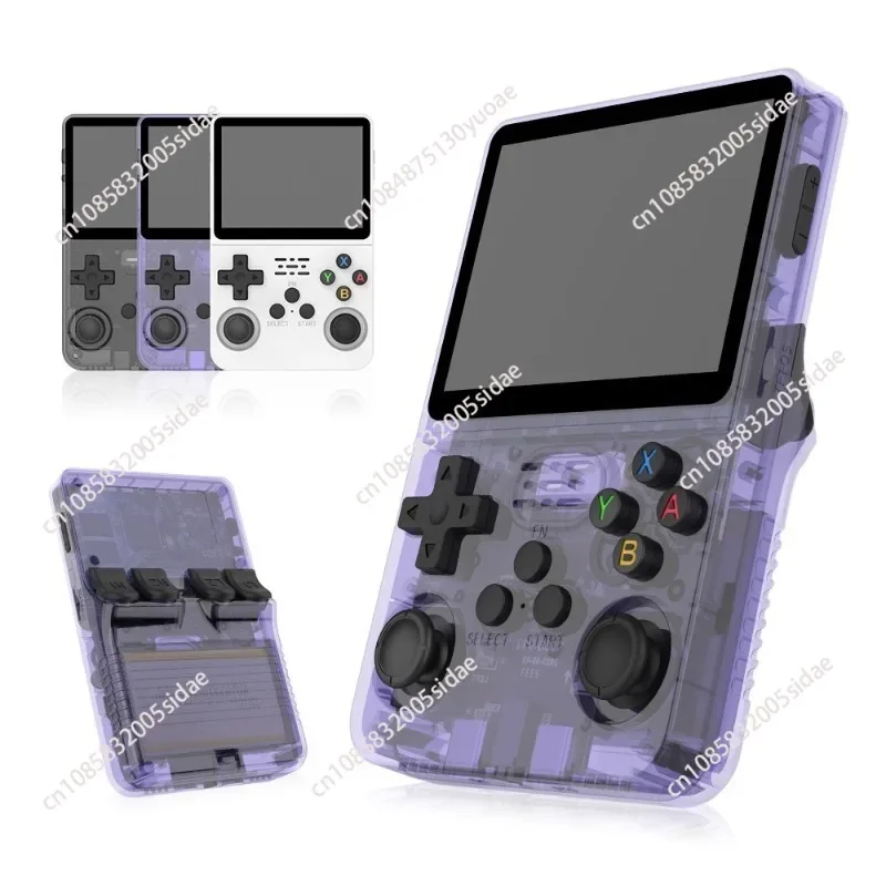 R36S Ručná hra Game Console R35S Plus videohry konzoly Linux Systém 3,5 palca IPS obrazovky prenosný vreckový video prehrávač 64 GB hry