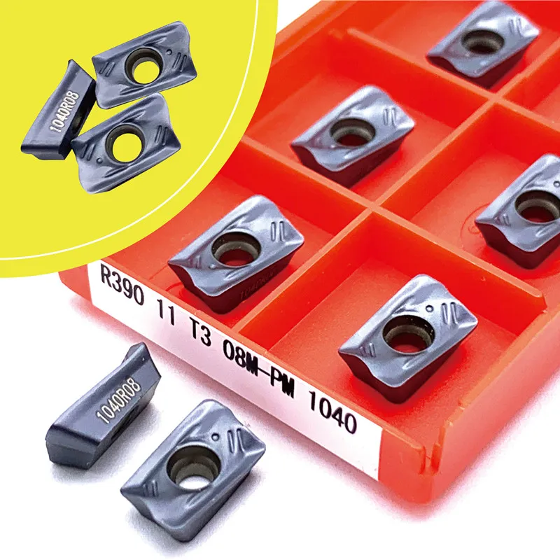 R390 11T308 PM 1025 1030 1040 1130 4240 Karbidové vložky pre sústružené nástroje na rezanie kovov pre indexovateľné nástroje na rezanie