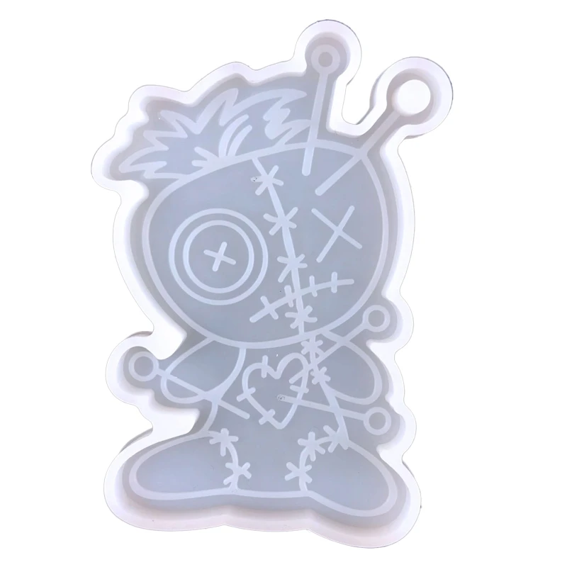 R3MC lesklý lesklý DIY DIY Naughty Doll Keychain Silikón Epoxidová živica pleseň