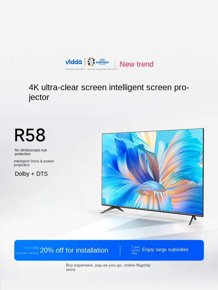 R58 Pollici Hisense Schermo Intero 4K RETE TABLET TABLET DI PROSIONE LCD TV na USO DOMESSECO 55