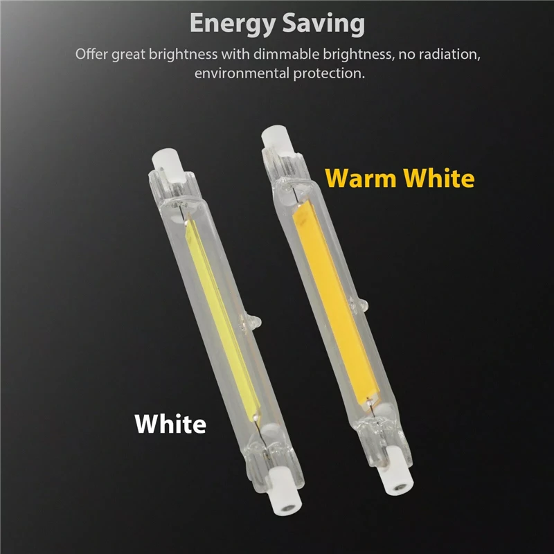 R7S COB LED sklenená trubica 118 mm J118 78 mm J78 COB žiarovka 15 W 30W 40 W AC 220V Domácateľná pre domáce osvetlenie Vymeňte halogénovú lampu