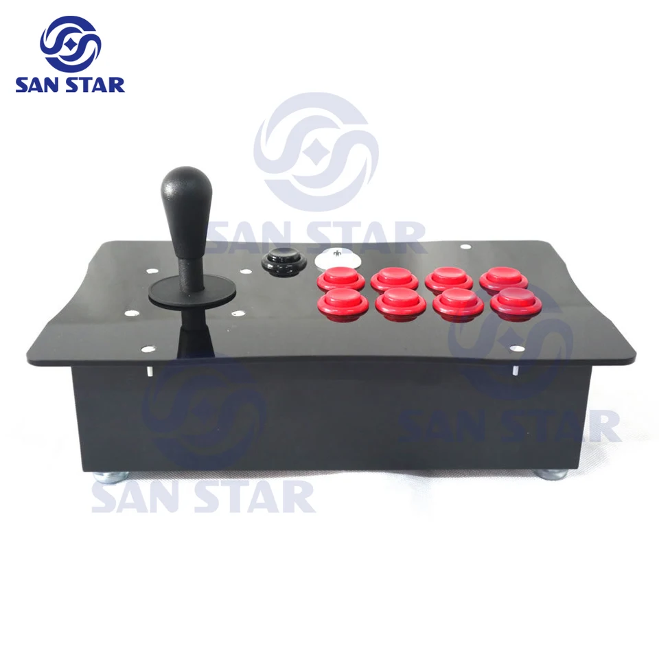 RAC-J500H FightBox Controller Happ Joystick Consolas Hitbox Arcade Game Fight Stick Conve Button Kovový panel Panel PC USB
