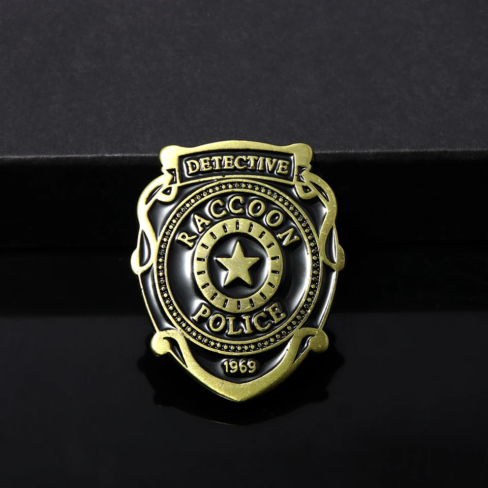 Raccoon Police Department Pins Obyvatelia Zlo Zlo odznak Brošňu Cosplay COSTUME COLEBILE COLOCK COTONCE OBLASŤ