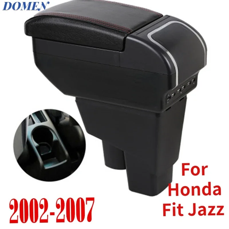 Rad Rest Rotattable for Honda Fit Jazz 2002-2007 Hatchback Center Center Center Console Storage Box Nat 2003 2004 2005 2006 2007