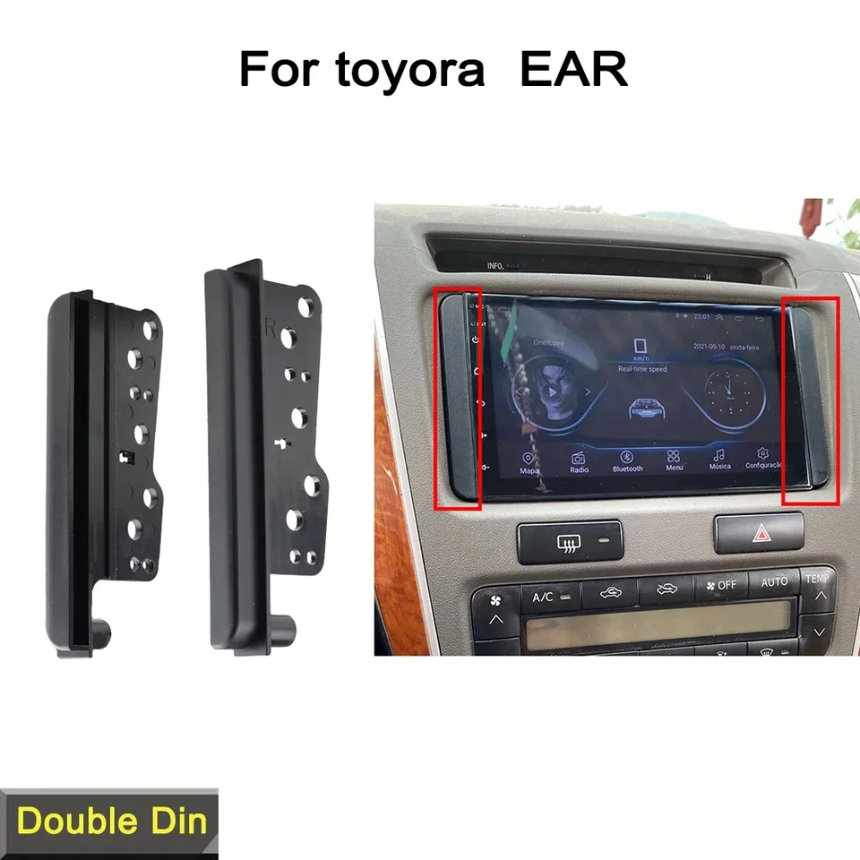 Radio Radio Radio Double Din Stereo Panel Fascia Toyota Ear Avalon Avensis Camry Celica Corolla Scion Dash Dash Trim Side