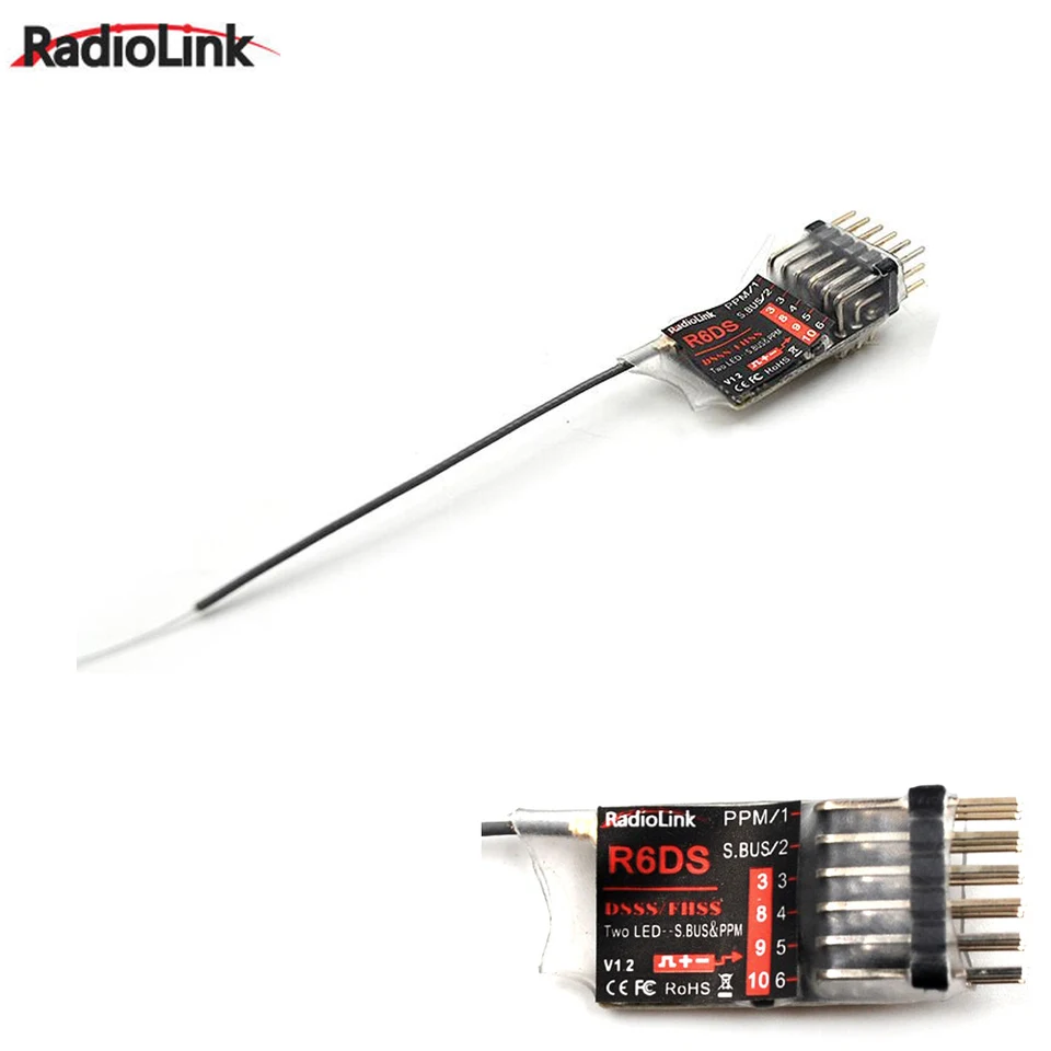 RADIOLINK 2,4G 6CH RADIOLINK R6DS DSSS prijímač pre AT9 AT9 AT10 II Pán RC 2.4G prijímač pre RC MODEL LIETALE
