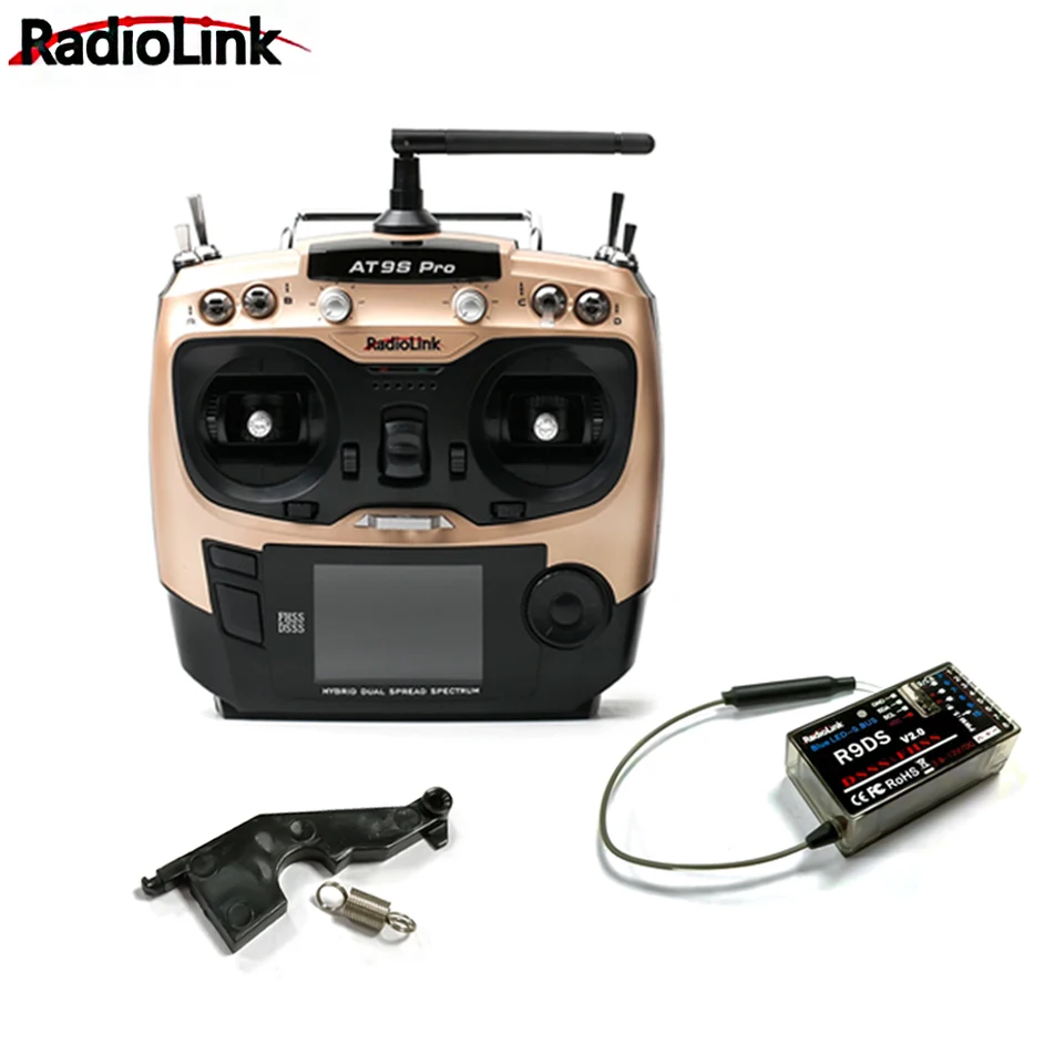 RADIOLINK AT9S PRO ZÁPADNÁ RAKA 12 KANÁLY 2,4G 7.4 ~ 18,0V DSSS Rádio vysielač FHSS s prijímačom R9DS pre autá Drone Drone