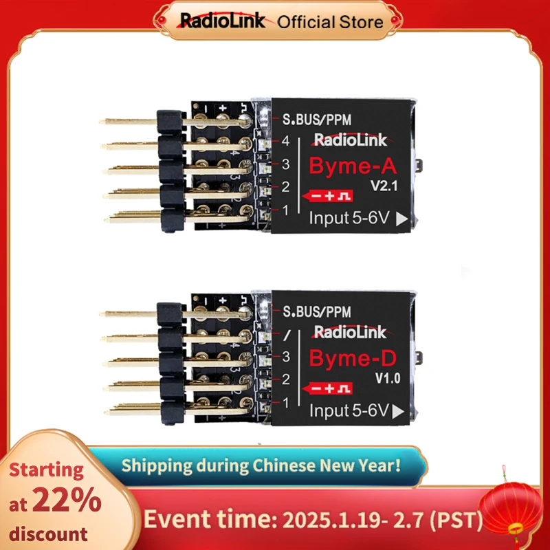 RADIOLINK BYME-A BYME-D FLETOVÝ OVLÁDAČ MINI FC 3/5 LETOVÝ MODE S GYRO 3D pre RC 3CH PLÁNU 4CH JET STRAKOVÉHO RIADENIA