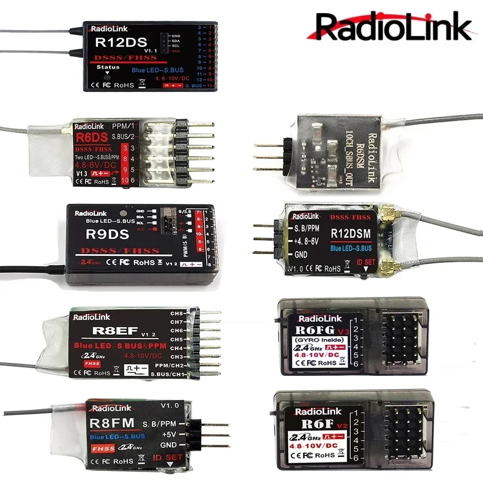 RADIOLINK R12DSE R12DS R9DS R8FM R8EF R8FM R6DSM R6DS R6FG R6F RC RC prijímač 2.4G SIGNAL pre RC Pán prenos