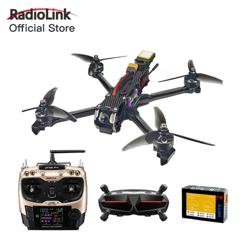 Radiolink Wolf QAV250 FPV GPS DRONE 180 km/h dokonca aj pri posieňovom režime letového režimu fotoaparátu v reálnom čase prevodovku