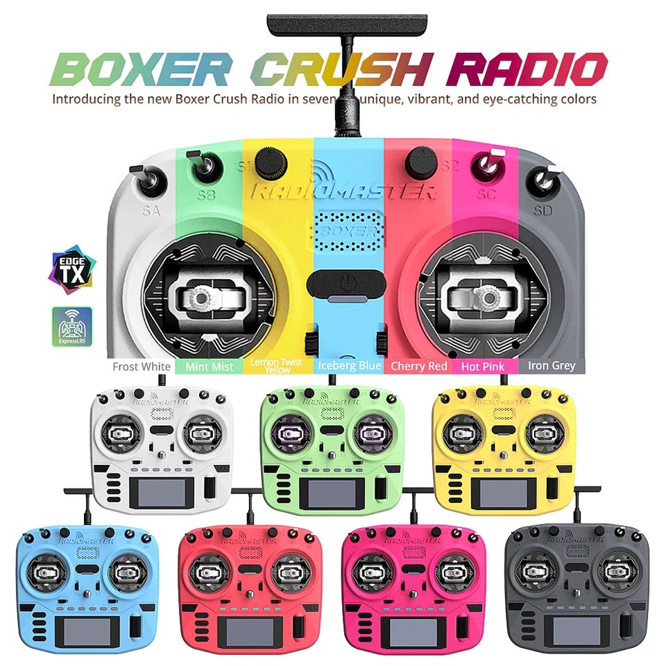 Radiomaster Boxer Crush Radio Radio Controller Pán vopred inštalovaný operačný systém EDGETX Express RF RF Systém pre RC FPV Drone