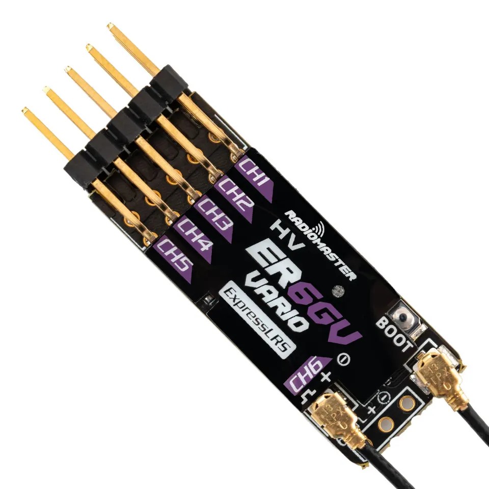 Radiomaster ER6GV Dual Anténa Slim ExpressLRS CRSF PWM RC prijímač pre klzák