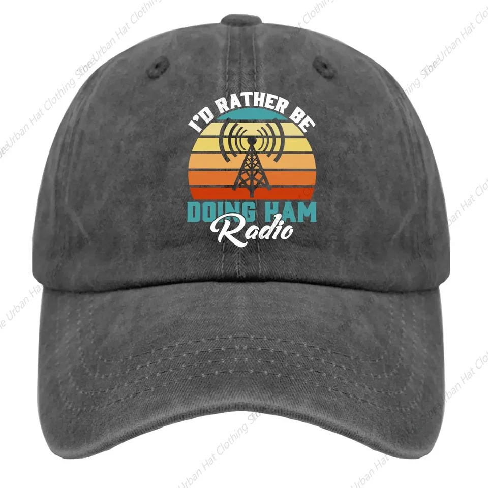 Radšej by som robil Ham Radio Guiftrucker Hat pán Running Mens Sun Hats Darčeky pre priateľky baseballové čiapky pre muža ženy