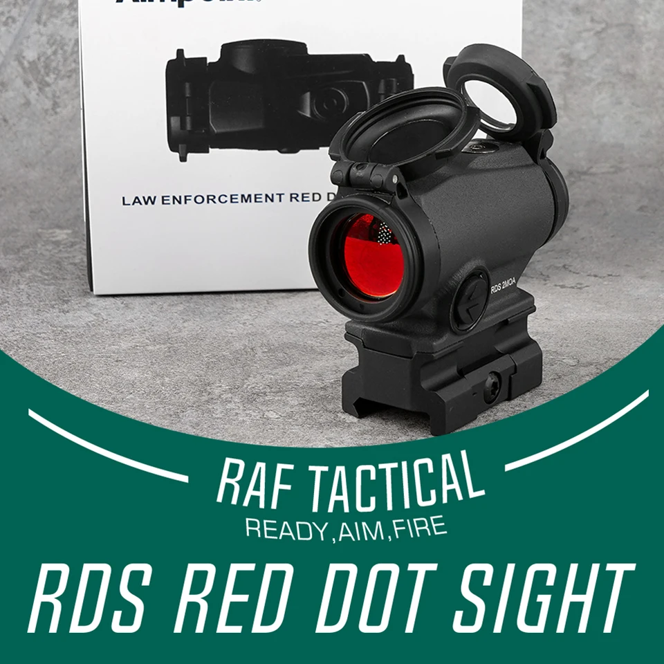 RAF TACTICKÉ RDS 2MOA Red Dot Reflex Zrak pre lov airsoft s 39 mm jednodielnym Mount TNP a originálnymi znakmi