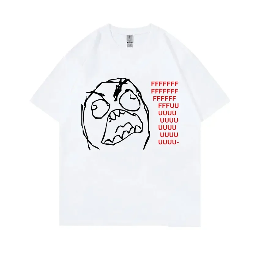 Rage Guy Funny Meme T-Shirt Men Ženy Príležitostné nadmerné tričká