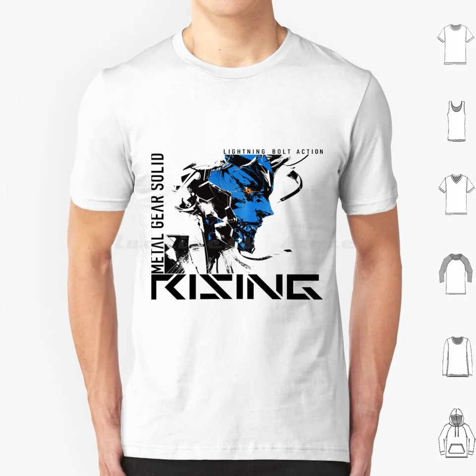 Raiden T tričko 6xl bavlna Cool Tee Metal Gear Rising Raiden Metal Gear Geol Metal Gear Gear Mgs Mgr Revengeance Rovesiaci kov