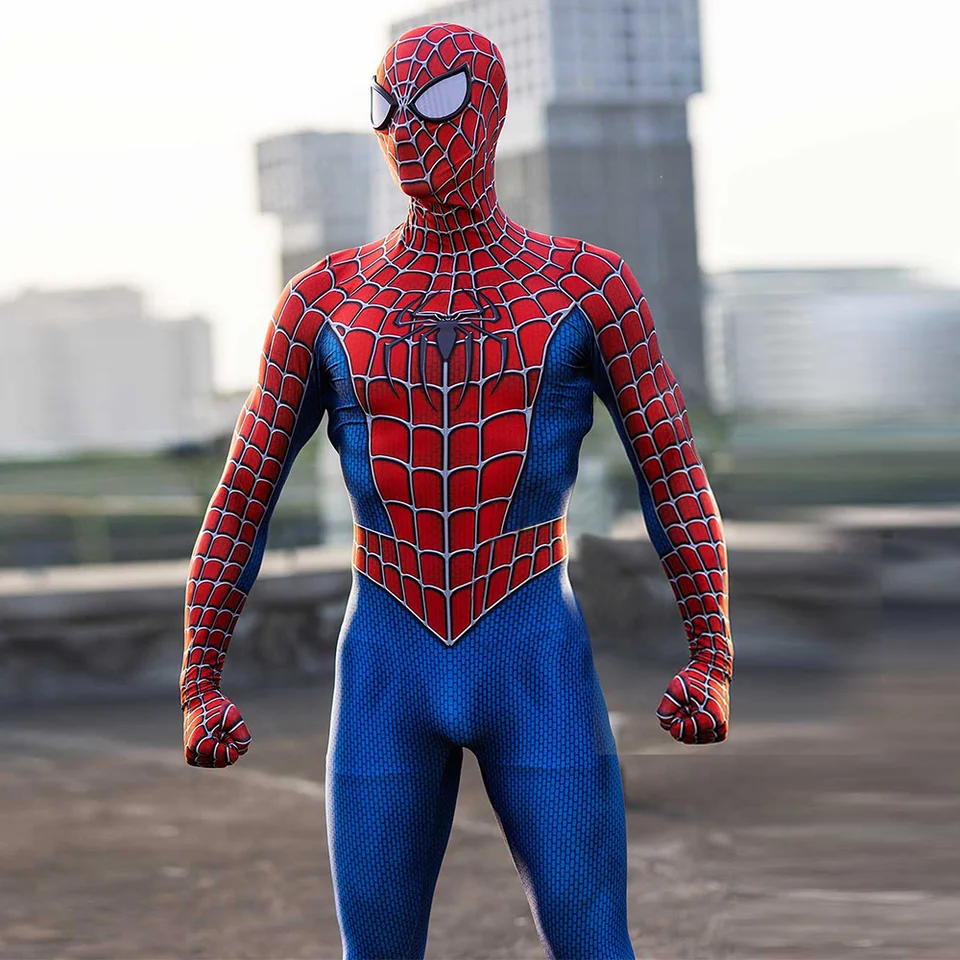 Raimi Spiderman kostým Cosplay Halloween Disfraces de kostýmy superhrdina spandex 3D tlač Raimi Spidey Zenzai Suits kostým