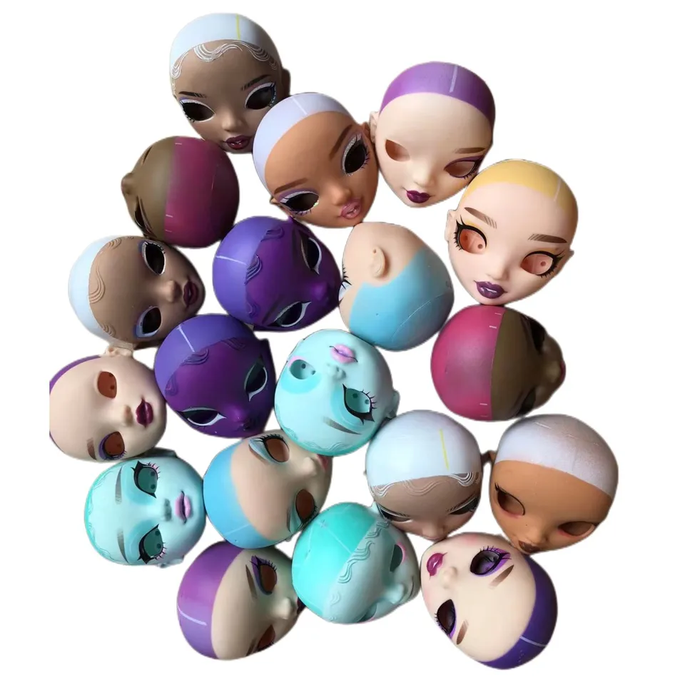 Rainbow Doll Bald Heads Originálne Doll Adsessory Makeup Learning Tools nástroje DIY kreslenie Praktické diely pre bábiky Multi pokožka bábiky hlavy