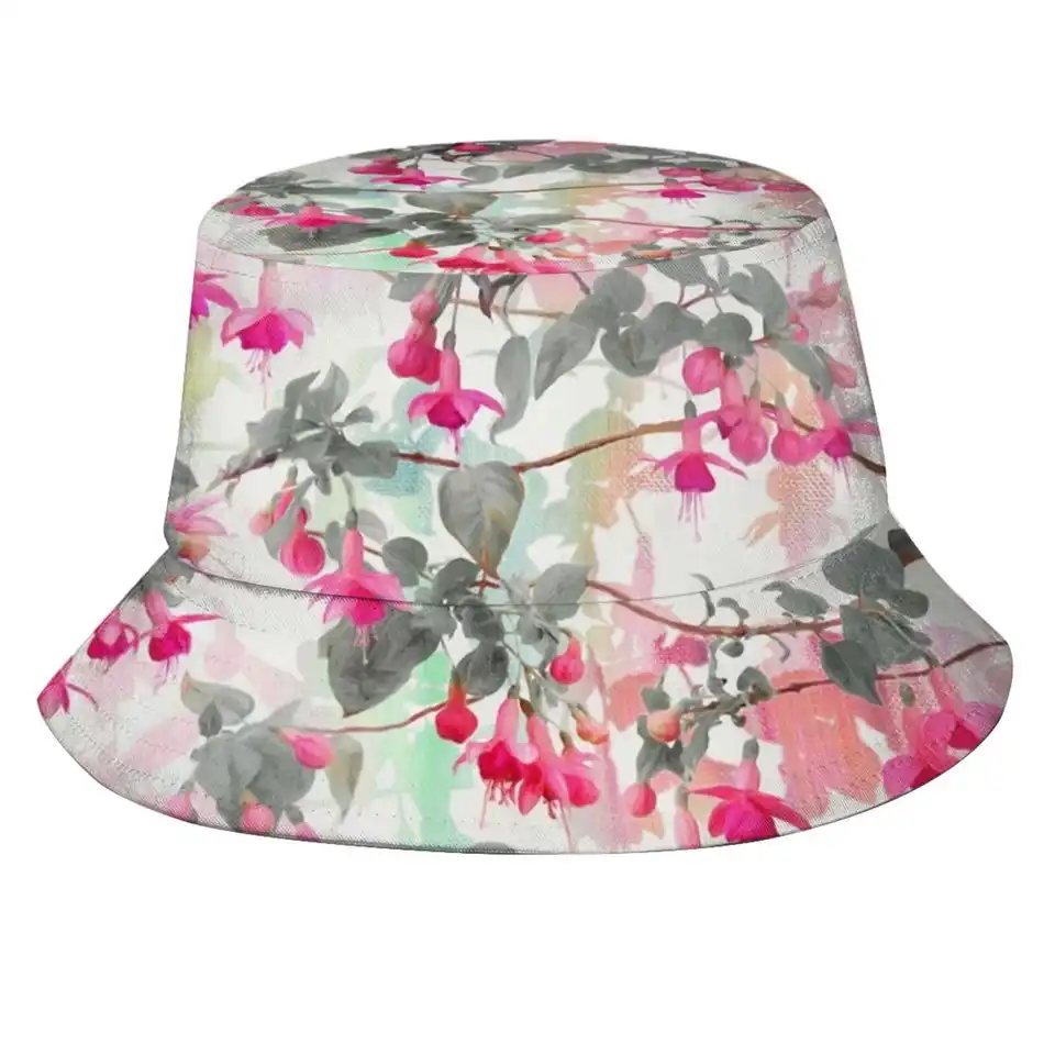 Rainbow fuchsia Floral Pattern - so sivý