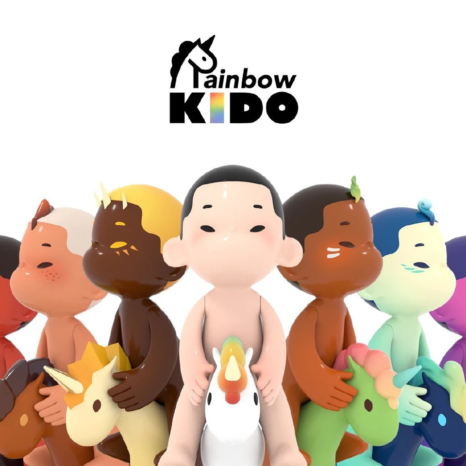 Rainbow Kido Origins Series Blind Box Hračky Prekvapenie boxu Rainbow Odd Bean Unicorn postava Doll Kawaii Model Girls Birthday Darček