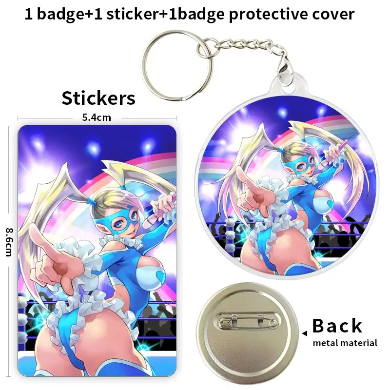 Rainbow Mika Anime postava Game Soft Gombík odznak Broš