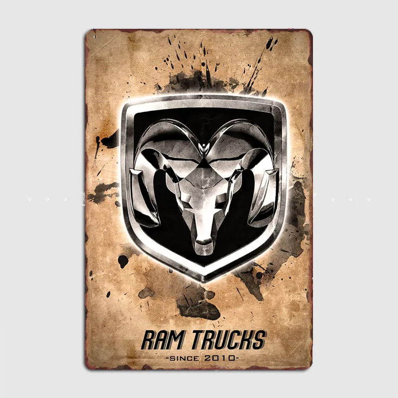 RAM TRX LOGO TRACK CLASSON CAR CAPOR RETRO Plagát Kovový znak interiér dekor automobil Club cín Home Wall dekor