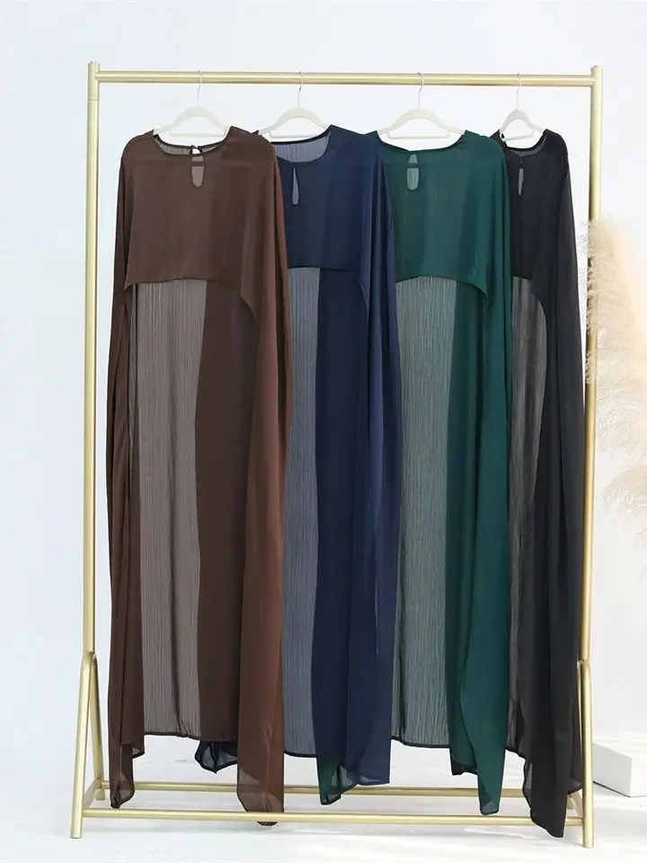 Ramadan eid satén niqab dubaj arabský islam moslim khimar abaya modlitebné oblečenie Ženy šál kaftan djellaba rúž femme Musulmane