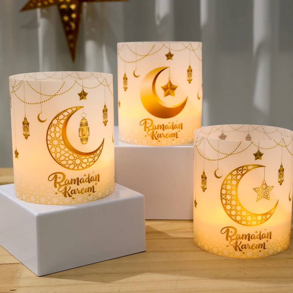 Ramadan Lampshade Ramadan Decoration 2025 pre domáci papier Lantern bez svetiel Ramadan Kareem Islamská moslimská strana Eid Al Adha Darčeky