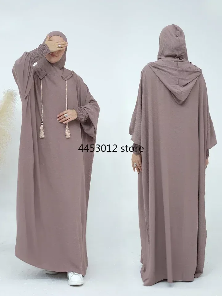 Ramadan niqab Khimar kapucňa abaya dubaj Turecko islam moslimské modlitebné oblečenie Africké šaty pre ženy kaftan rúcho femme Musulmane